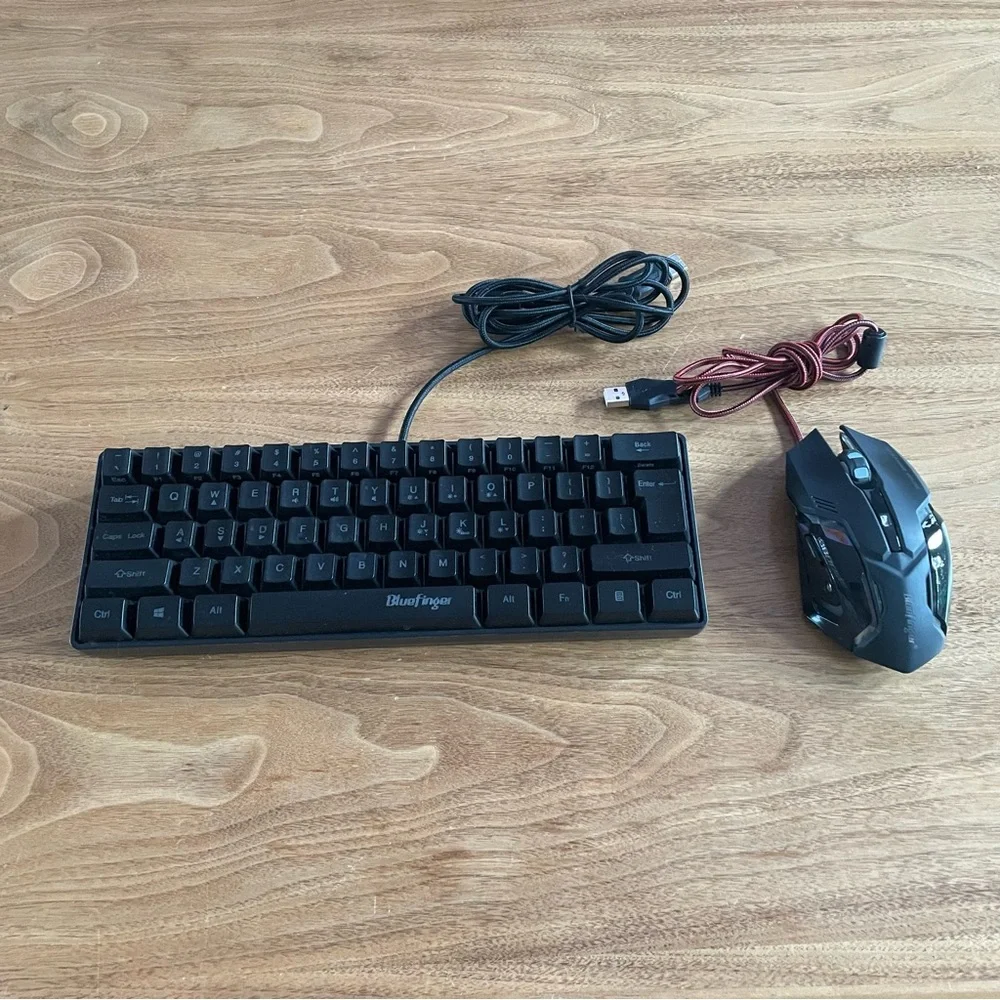 EUC Bluefinger gaming keyboard and mouse set